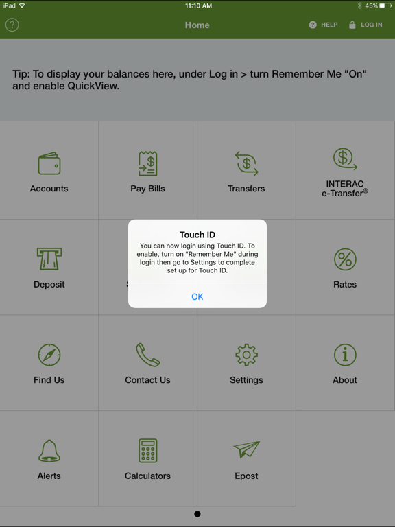 UCU Mobile Banking App iPad screenshot 1 - Finance app