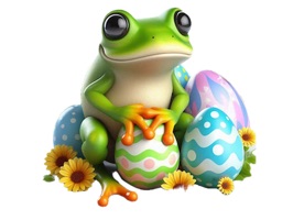 Easter Frog Stickers