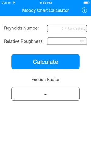 Moody Chart Calculator screenshot 1