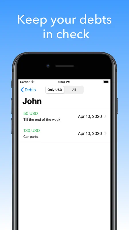 Debt Tracker - Debts Manager screenshot 1 of 5