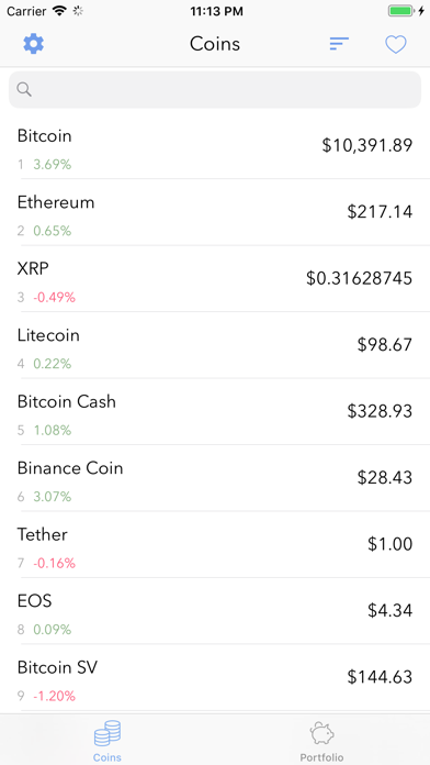 Coinport - altcoin portfolio Screenshot