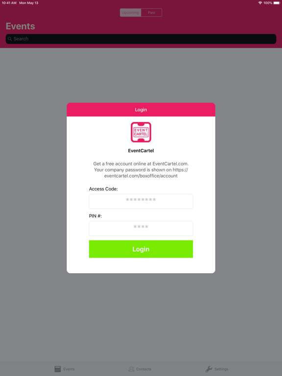 EventCartel Scanner iPad screenshot 1 - Business app