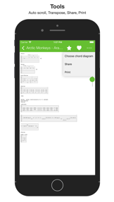 Guitar chords and tabs screenshot