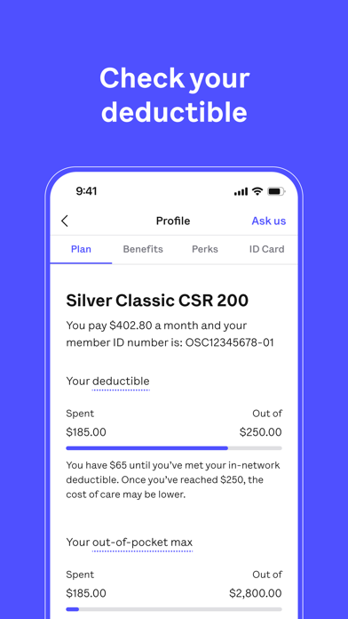 Oscar Health Screenshot