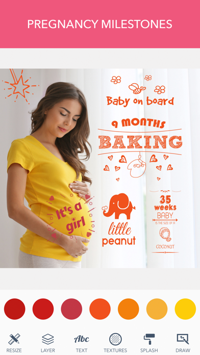 Pregnancy & Baby Milestone Art Screenshot