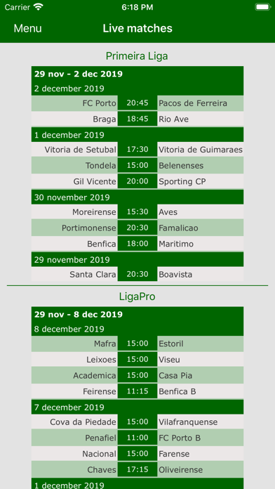 Screenshot 4 of Portuguese Soccer live App