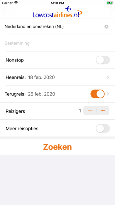 Screenshot #1 pour Lowcostairlines.nl