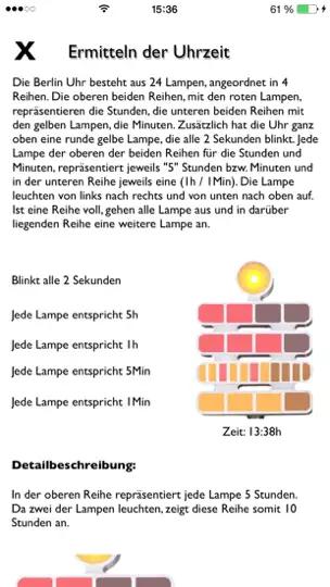 Screenshot von Berlin Uhr auf dem iPhone 2