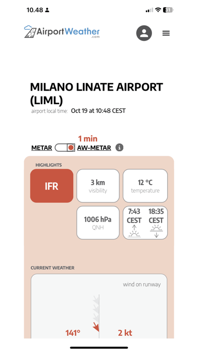 AirportWeather.com Screenshot