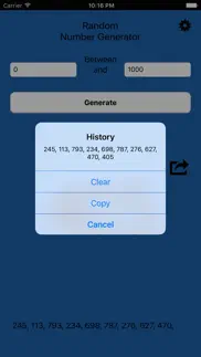 the random number generator iphone screenshot 2