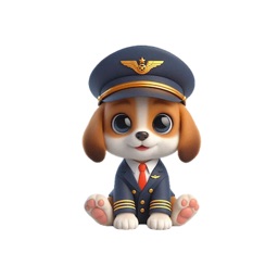 Airline Pilot Puppy Stickers