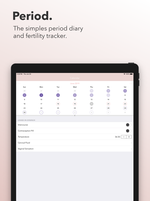 Screenshot #4 pour Period Diary: Cycle Tracker