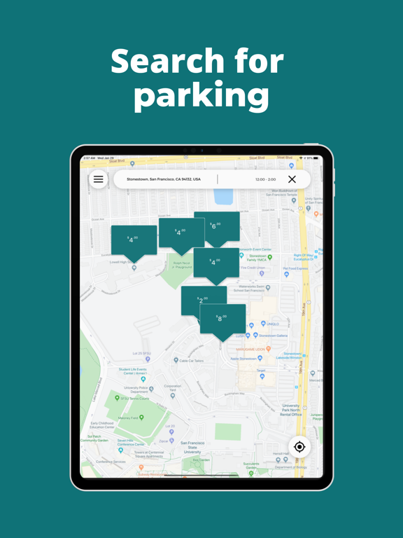 Prked - #1 Parking App iPad screenshot 1 - Travel app