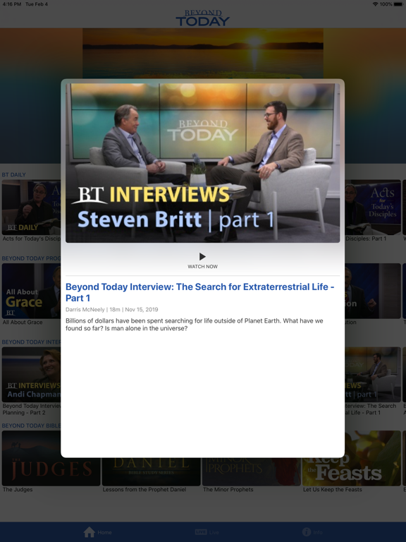 Beyond Today iPad screenshot 5 - Lifestyle app