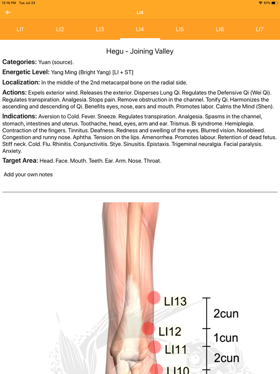 Acupuncture Assistant iPad screenshot 3 - Medical app
