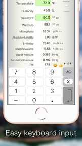 Psychrometer °F screenshot