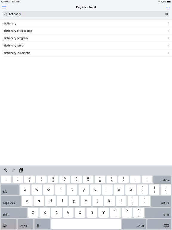 Screenshot #6 pour Tamil English Dictionary