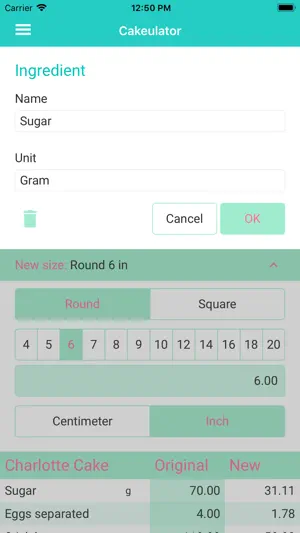 Cakeulator screenshot 3