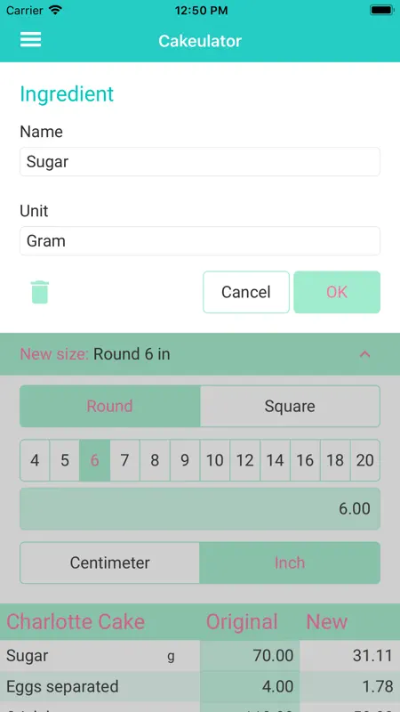 Cakeulator screenshot 3 of 6