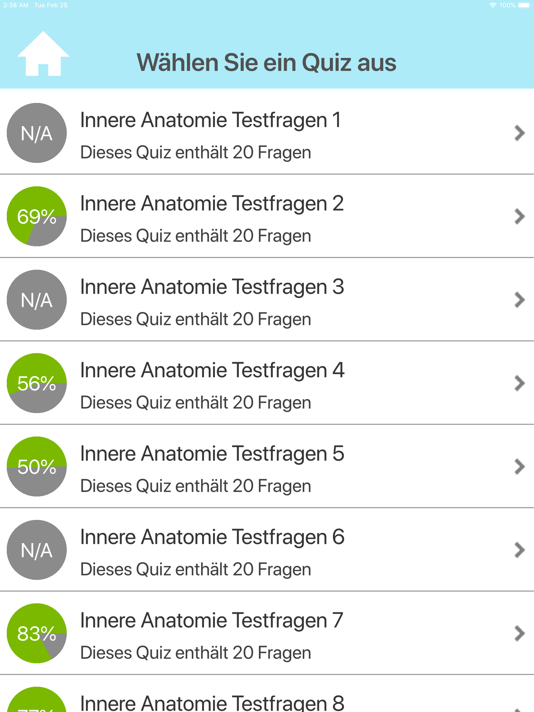 Innere Anatomie Testfragen screenshot 8