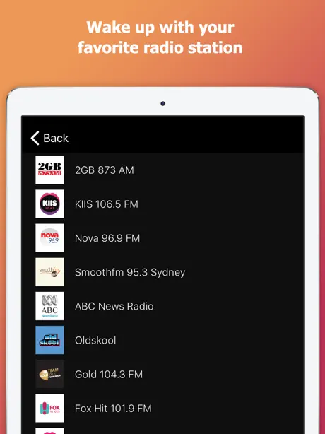 Alarm Clock Radio: myAlarm App