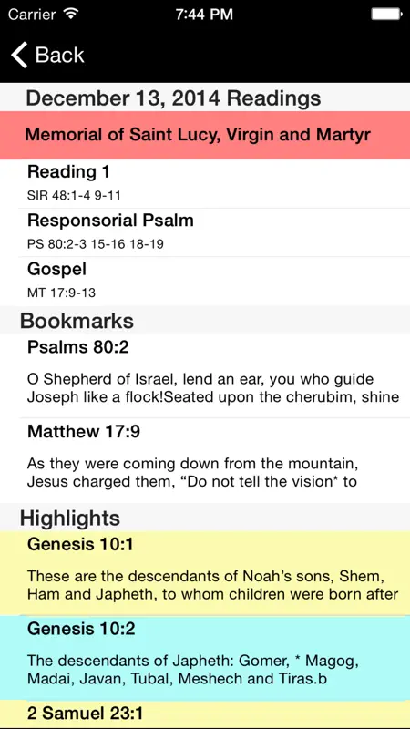 Catholic New American Bible RE screenshot 3 of 5
