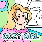 Cozy Girl Life: Coloring Book