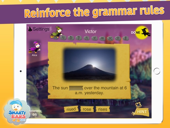 Verb Quest iPad screenshot