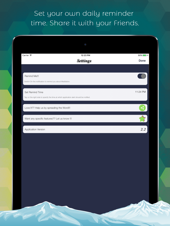 Meditation Music and Melodies iPad screenshot