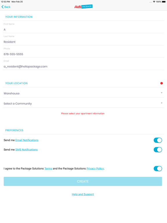 HelloPackage iPad screenshot 4 - Shopping app