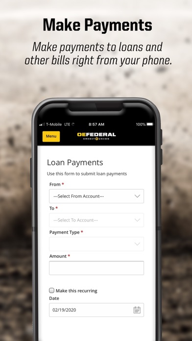 OE Federal Mobile iPhone screenshot 3 - Finance app