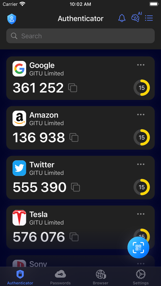 #3. Authenticator App ¹ (iOS) 来自: GITU Limited
