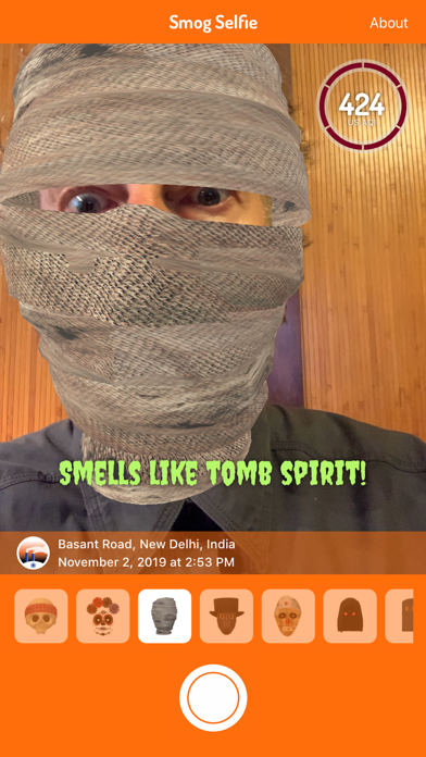 Smog Selfie iPhone screenshot 9 - Weather app