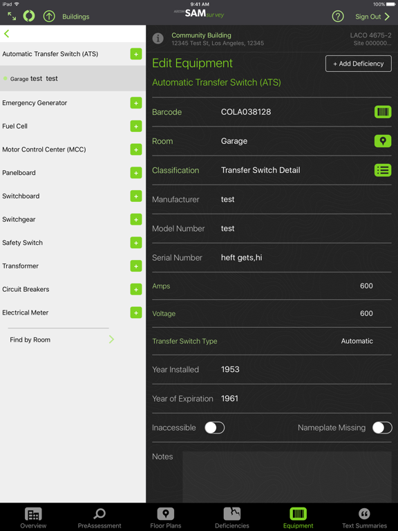 COLA SAM Survey iPad screenshot 4 - Business app