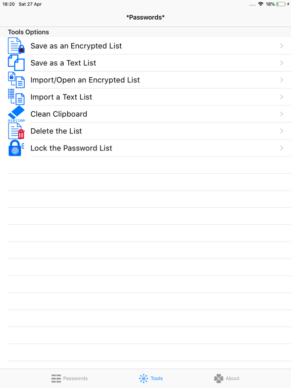 *Passwords* Copy to Paste iPad screenshot 5 - Productivity app