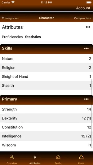 Giant Toad - Character Sheet screenshot 2