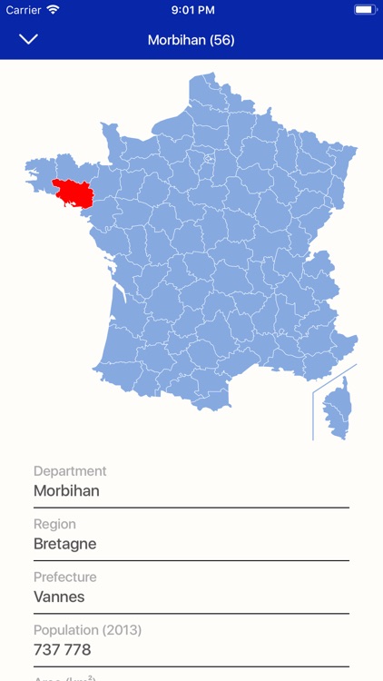 Departments of France - info