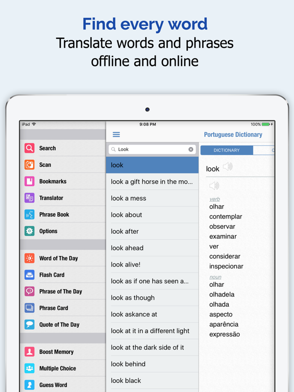 Screenshot #4 pour Portugais Dictionnaire +