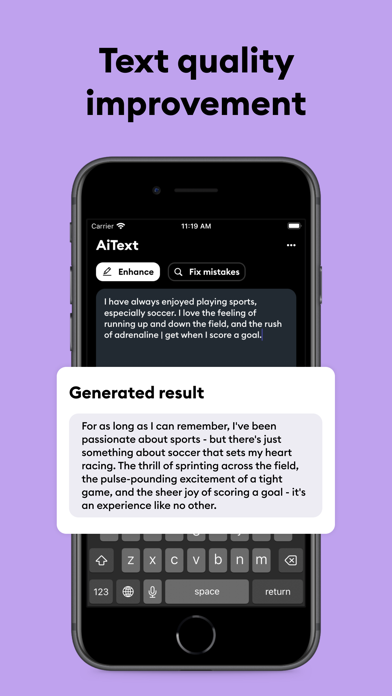 AiText: Grammar & Spell Check Screenshot
