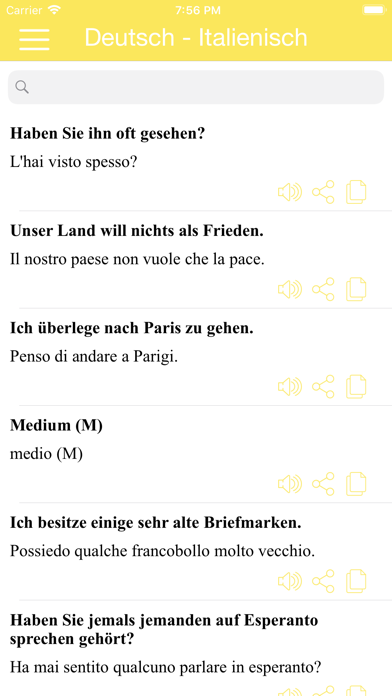 German Phrasebook & Translator Screenshot