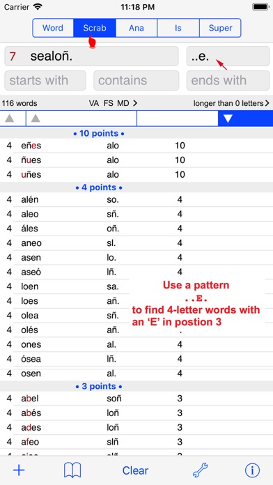 Espa?ol Words Finder PRO Screenshot