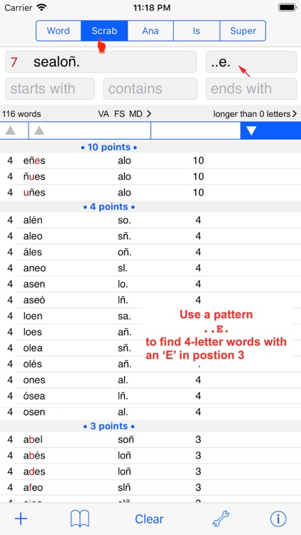 Español Words Finder PRO screenshot-3