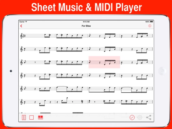 MIDI Score iPad app afbeelding 1