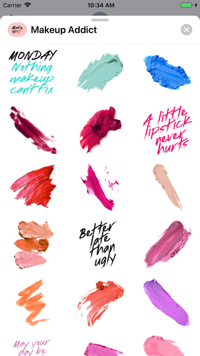 Makeup Addict iPhone screenshot 5 - Stickers app