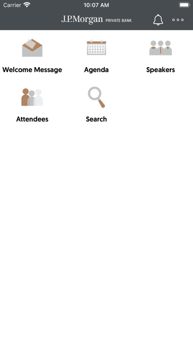 J.P.Morgan Private Bank Events Screenshot