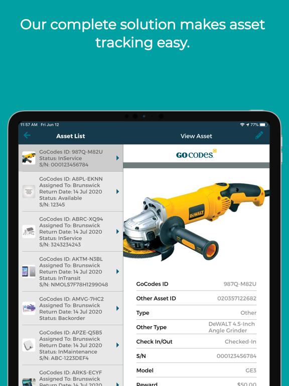 Screenshot #4 pour GoCodes Asset Tracking