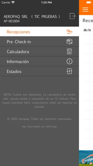 Aeropaq screenshot 2