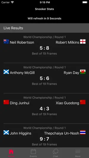 Snooker Stats screenshot 2