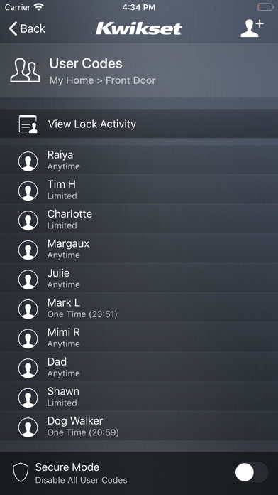 Kwikset Premis Smart Lock Screenshot