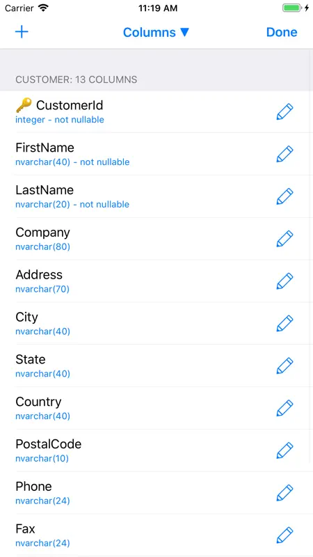 SQLite Mobile Client screenshot 2 of 8